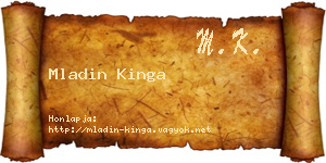 Mladin Kinga névjegykártya